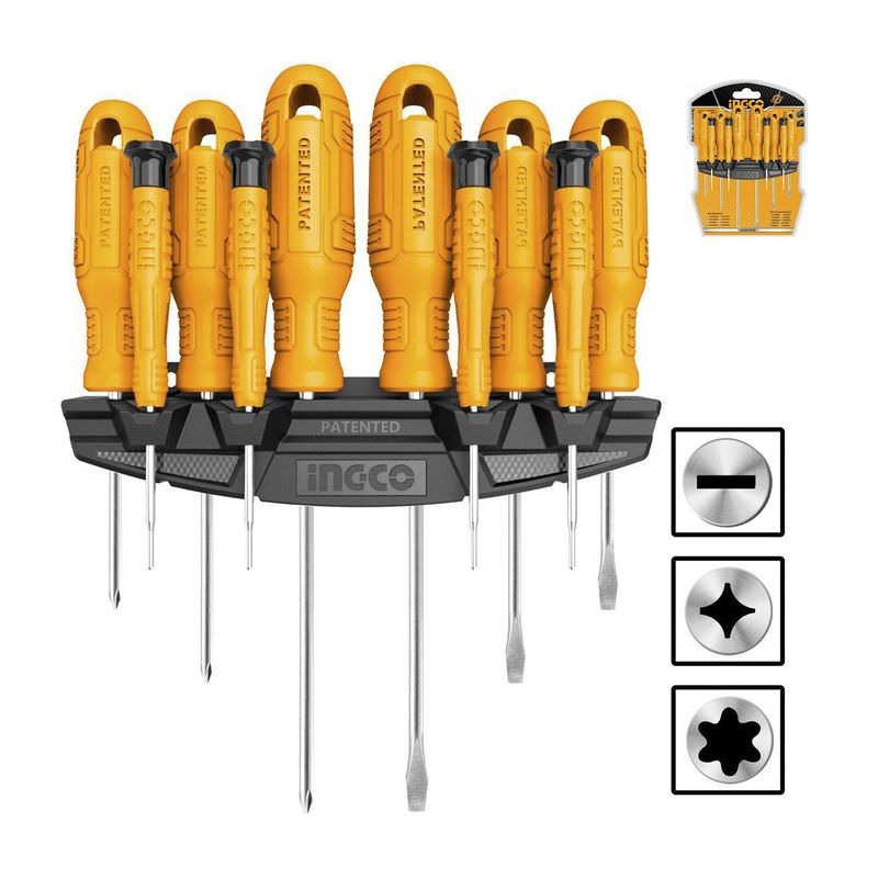 INGCO TOOLS - JUEGO DE 10 PZS DE DESTORNILLADORES DE PRECISIÓN INGCO - HKSD1058
