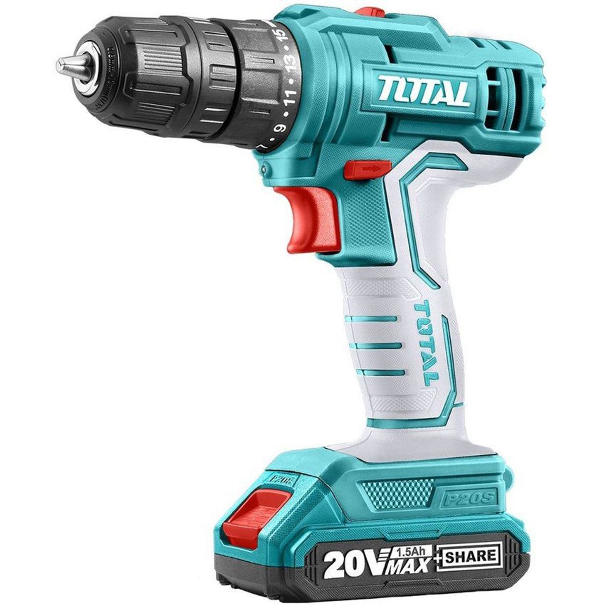 TOTAL TOOLS - SOPLADORA ASPIRADORA PRO + TALADRO ATORNILLADOR 20V INALÁMBRICO TOTAL