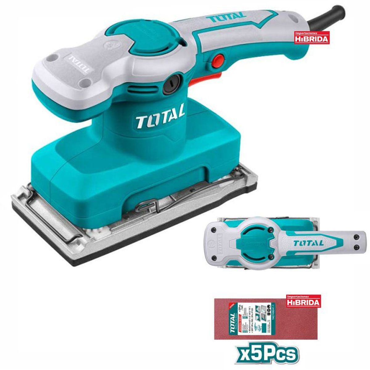 TOTAL TOOLS - LIJADORA ORBITAL 320W LIJAS Y ACCESORIOS INDUSTRIAL TOTAL- TF1301826