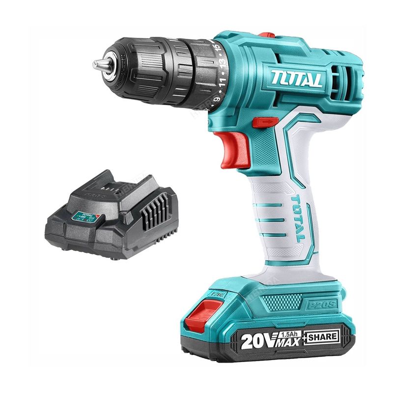 TOTAL TOOLS - TALADRO ATORNILLADOR 20V DESTORNILLADOR INALÁMBRICO TOTAL - TDLI20011