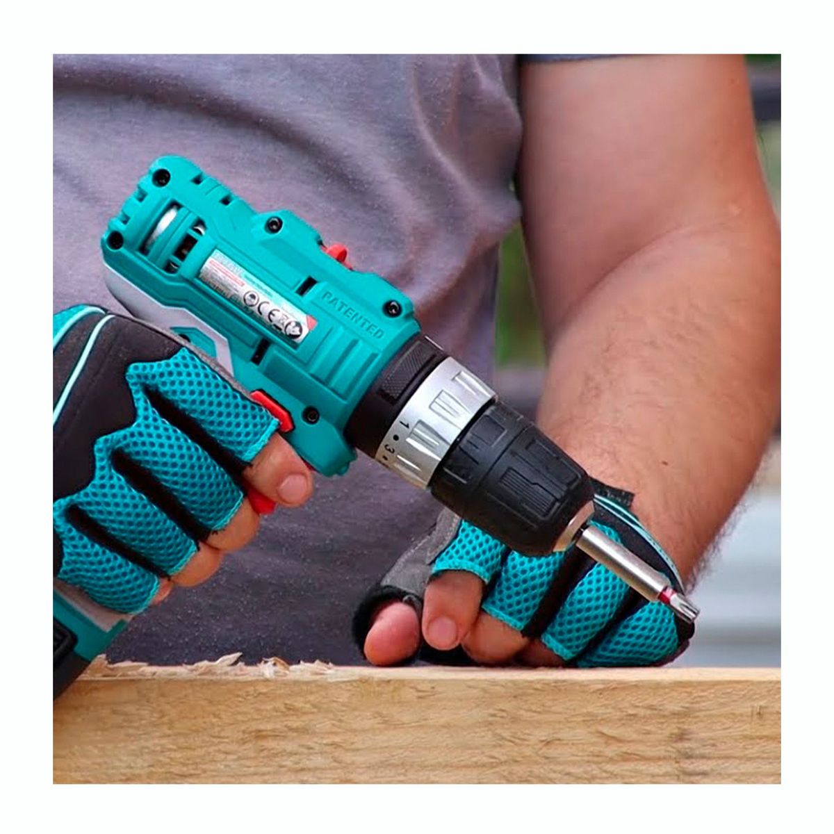 TOTAL TOOLS - TALADRO PERCUTOR ATORNILLADOR 12V INALÁMBRICO ACCESORIOS - TIDLI1232