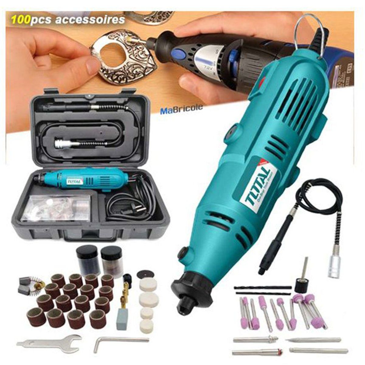 TOTAL TOOLS - MINI GRINDER 130w MINITORNO ESMERIL ODONTÓLOGOS TOTAL - TG501032