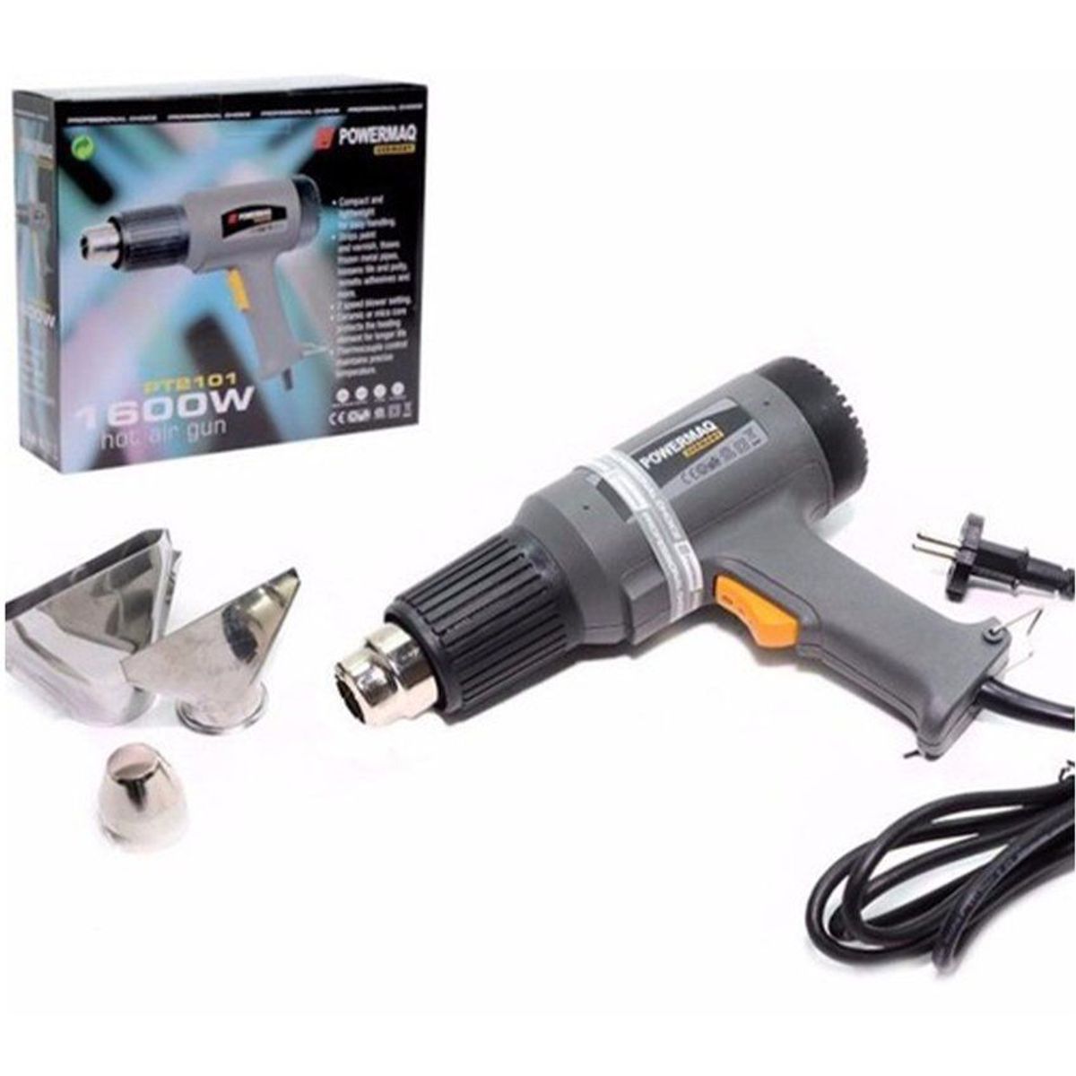 GENERICO - PISTOLA DE CALOR 1600W GASFITERÃA POWERMAQ - PT-2101
