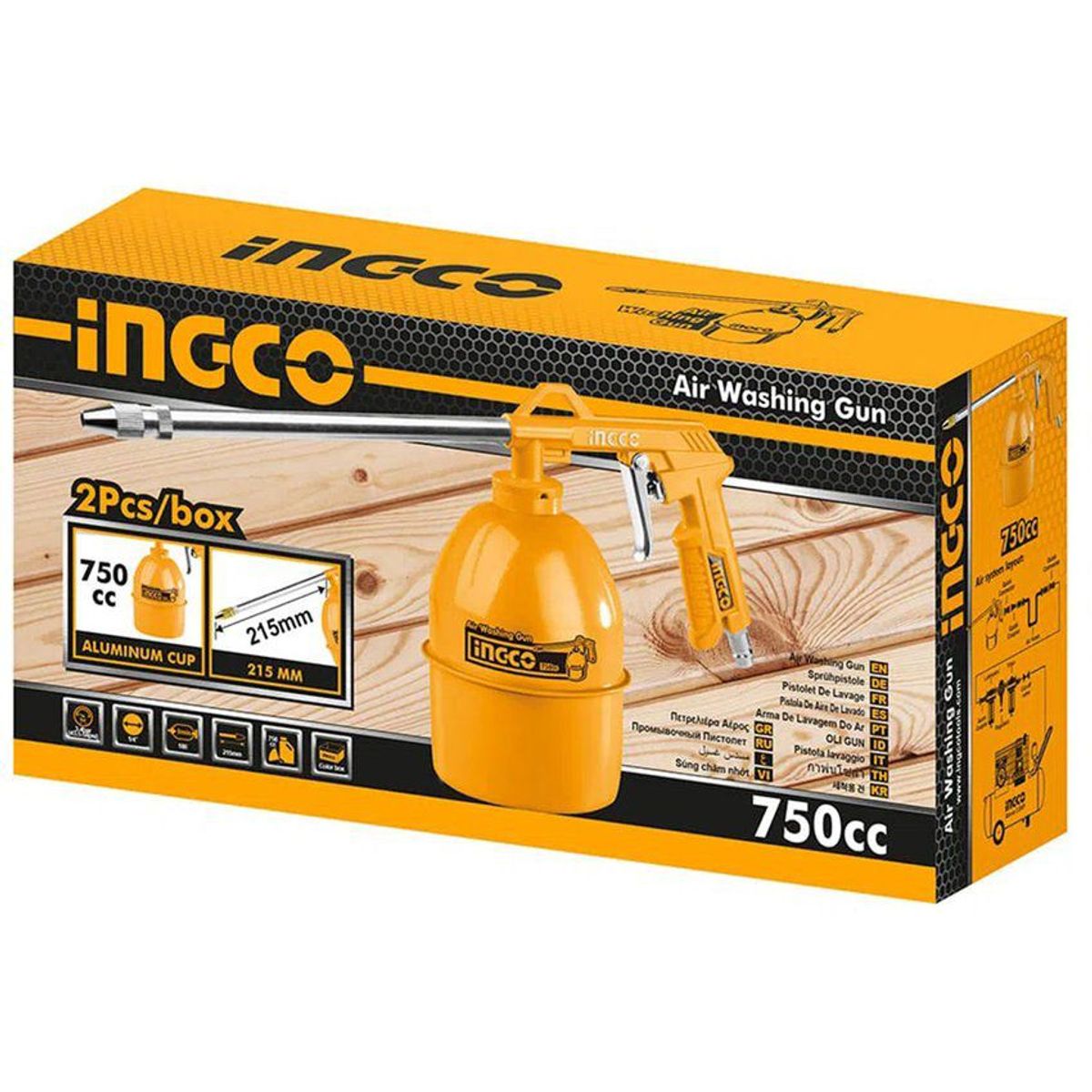 INGCO TOOLS - PISTOLA DE AGUA A PRESIÃ“N AUTOLAVADO COMPRESORA 2X1 INGCO - AWG1001