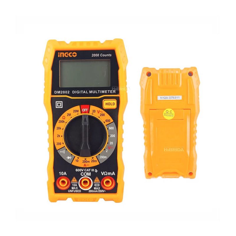 INGCO TOOLS - MULTIMETRO MULTITESTER DIGITAL PROFESIONAL CATIII 600V INGCO - DM2002