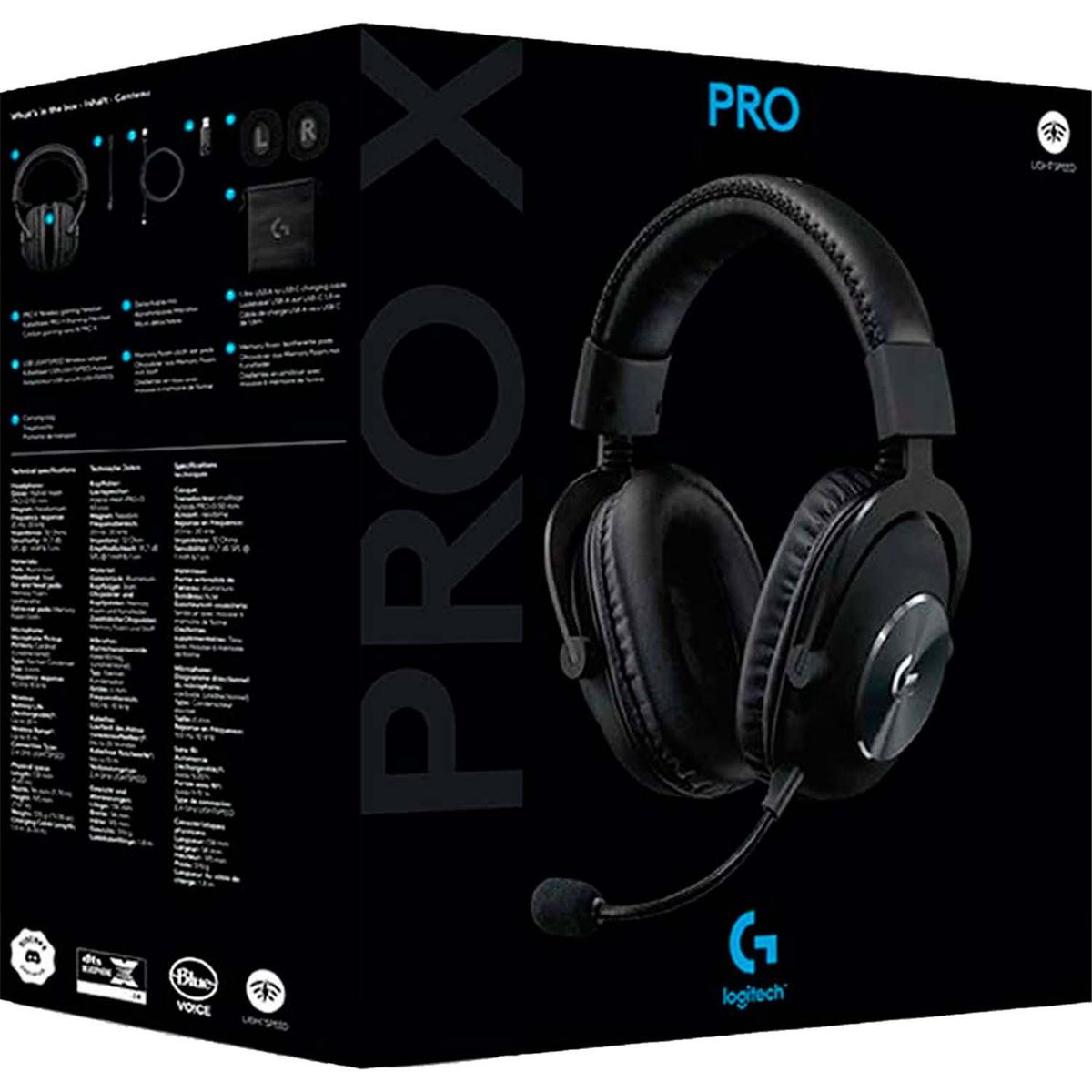 LOGITECH - Audifonos Gamer Logitech G Pro X - 7.1 - Blue Voice