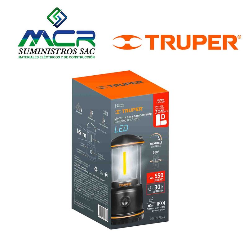 TRUPER - LINTERNA PARA CAMPAMENTO LED TRUPER