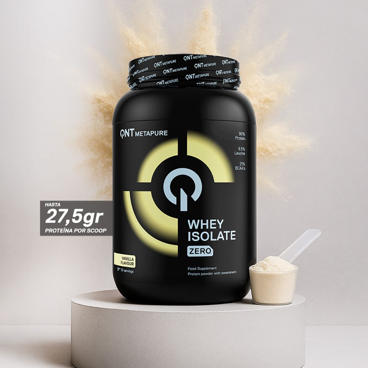 QNT - Proteína Whey Isolatada Metapure 2Lb Vainilla QNT