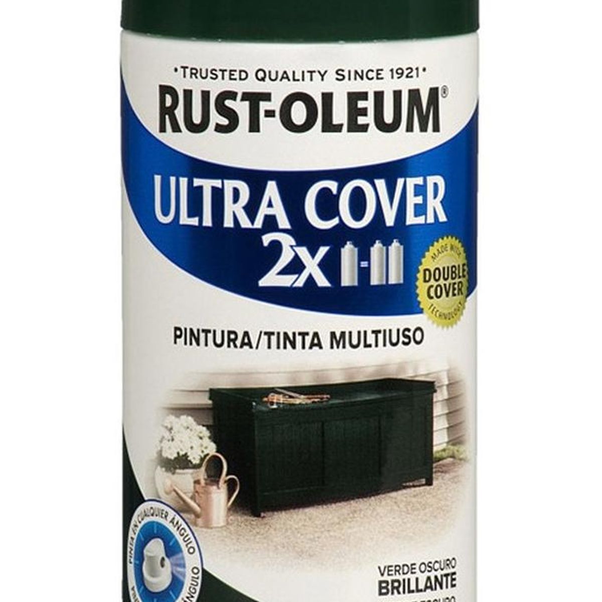 RUST OLEUM - Aerosol Multiusos Ultra Cover 2x Verde Oscuro Brill 340g