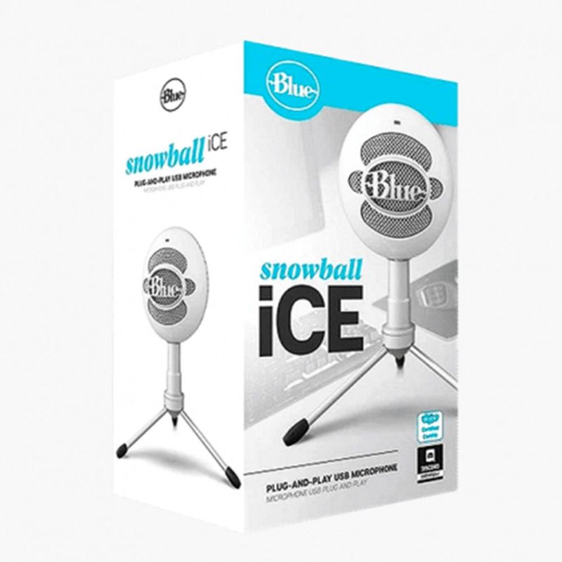 BLUE - Microfono Blue Snowball Ice Cardioide USB Plug and Play White