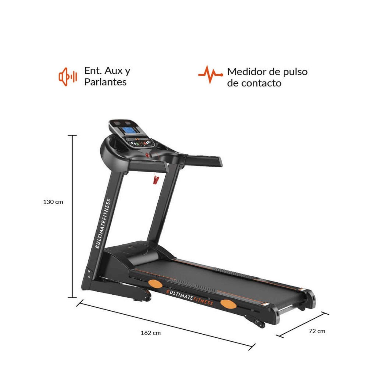 ULTIMATE FITNESS - Caminadora Trotadora Eléctrica E500 Pro..