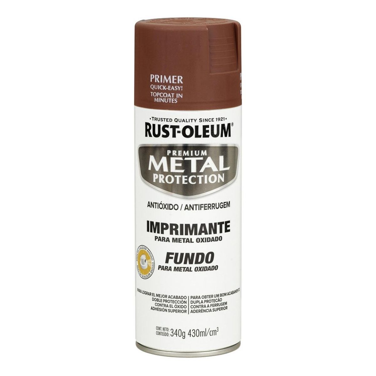 RUST OLEUM - Aerosol Metal Protection Imprimante Metal Oxidado Rojo 340g