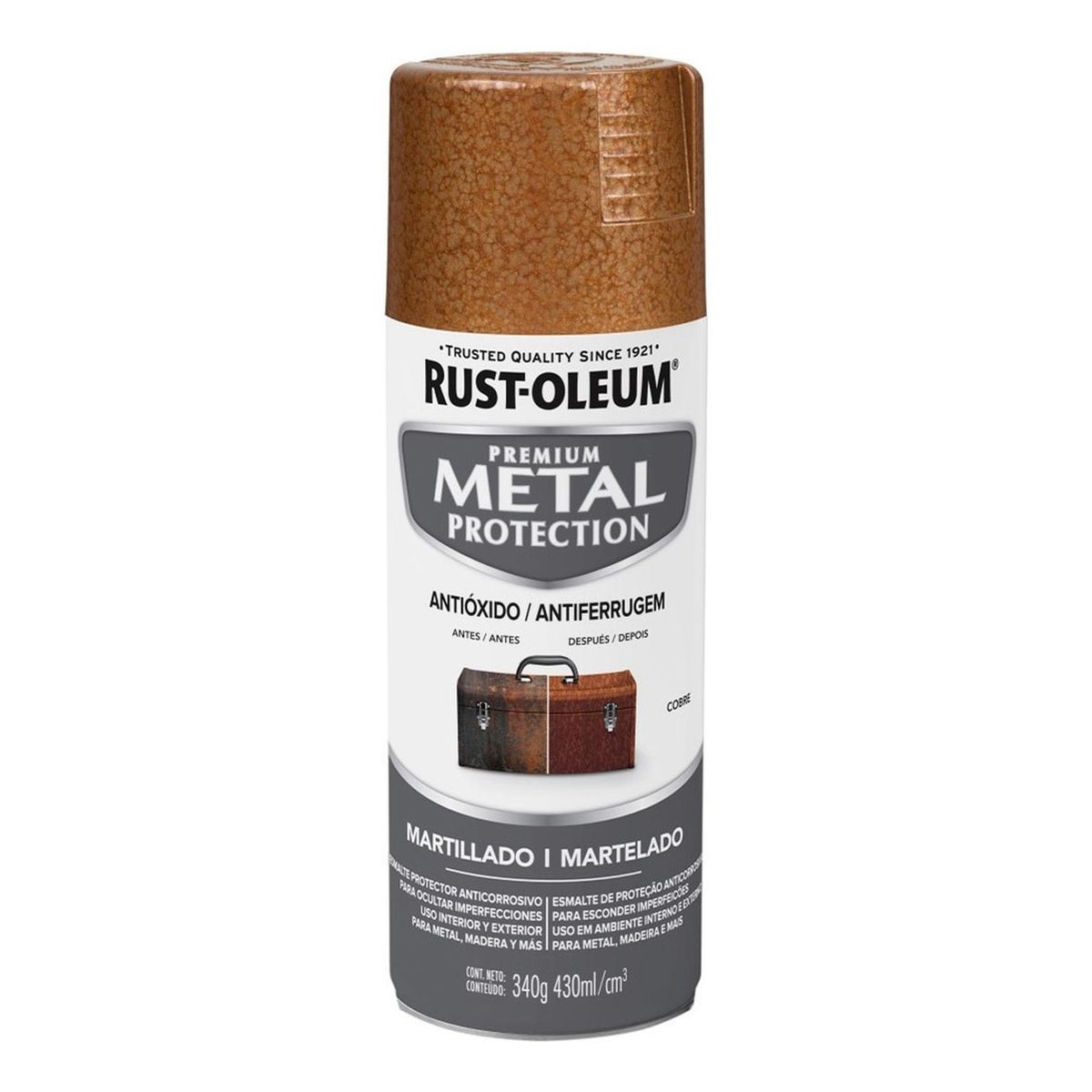 RUST OLEUM - Aerosol Anticorrosivo Metal Protection Martillado Cobre 340g