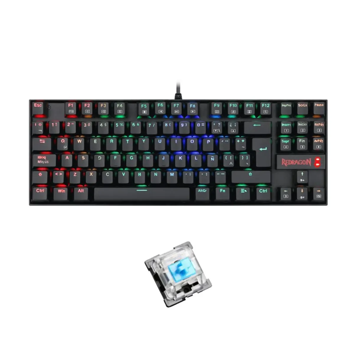 REDRAGON - Teclado Mecánico  Redragon Kumara K552-RGB Black Blue Switch
