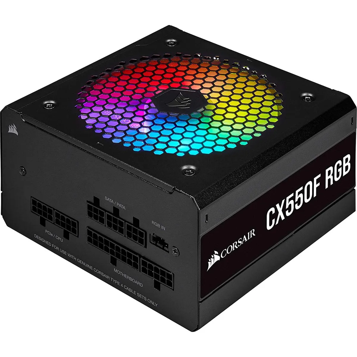 CORSAIR - Fuente de Alimentación Corsair CX550F RGB Modular 80 Plus Bronze Negro