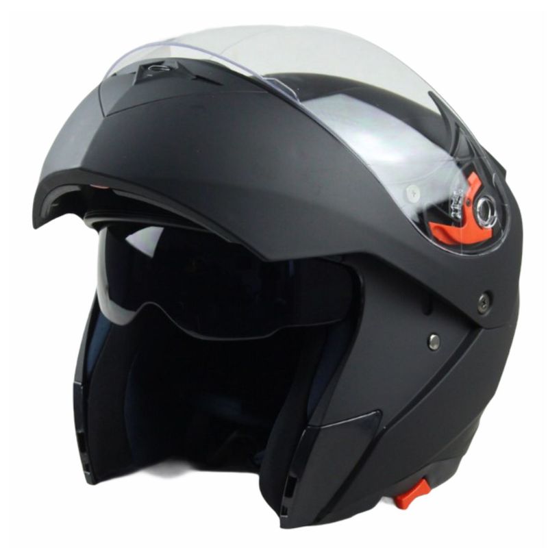 GENERICO - Casco Moto WLT 118 Solid Black Matt (Large)