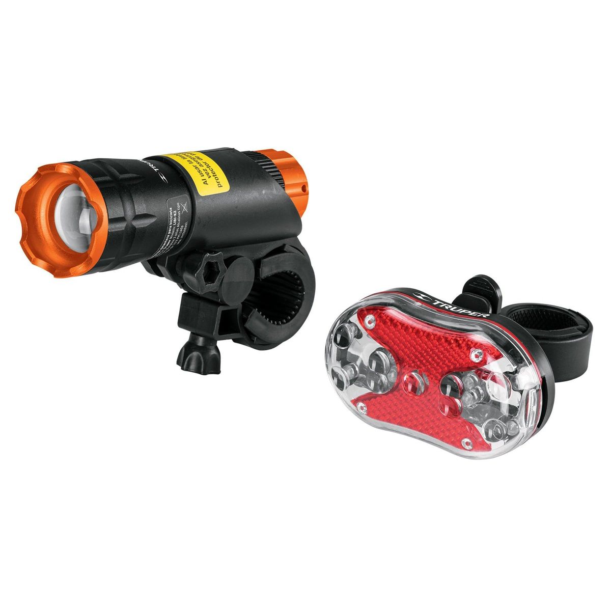 TRUPER - Linterna Luces para Bicicleta Delantera y Trasera Truper