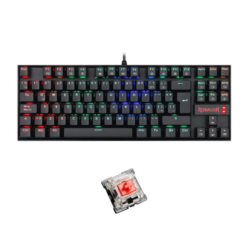 REDRAGON - Teclado Redragon Kumara K552RGB-1 Negro Red Switch