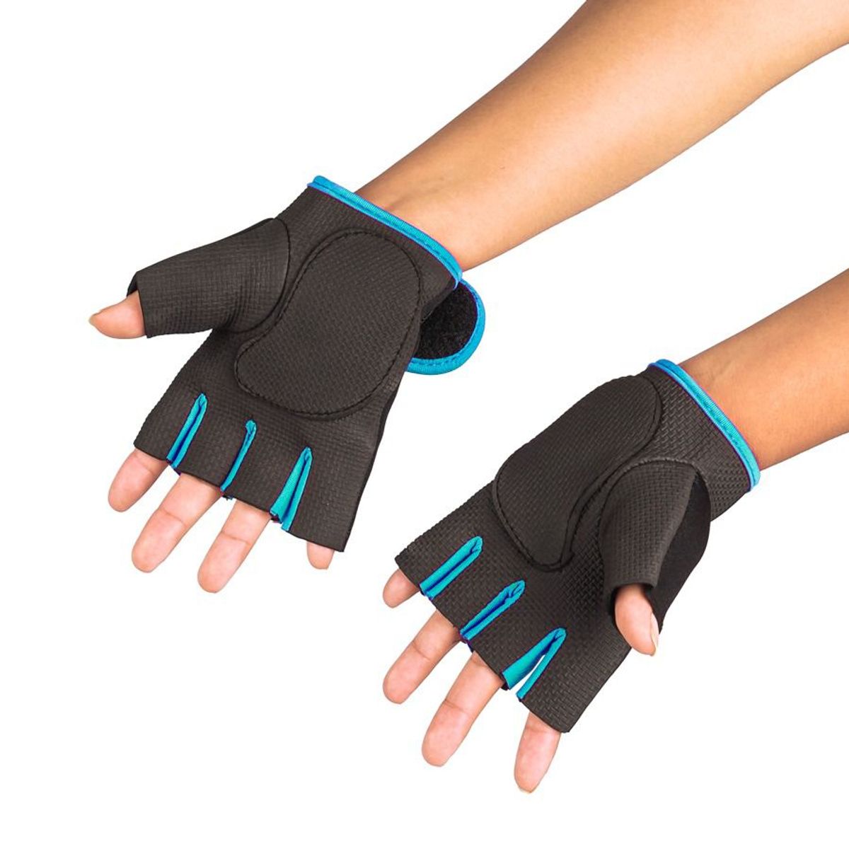 URBAN FIT - Guantes para levantar Peso - Entrenamiento Celeste - S