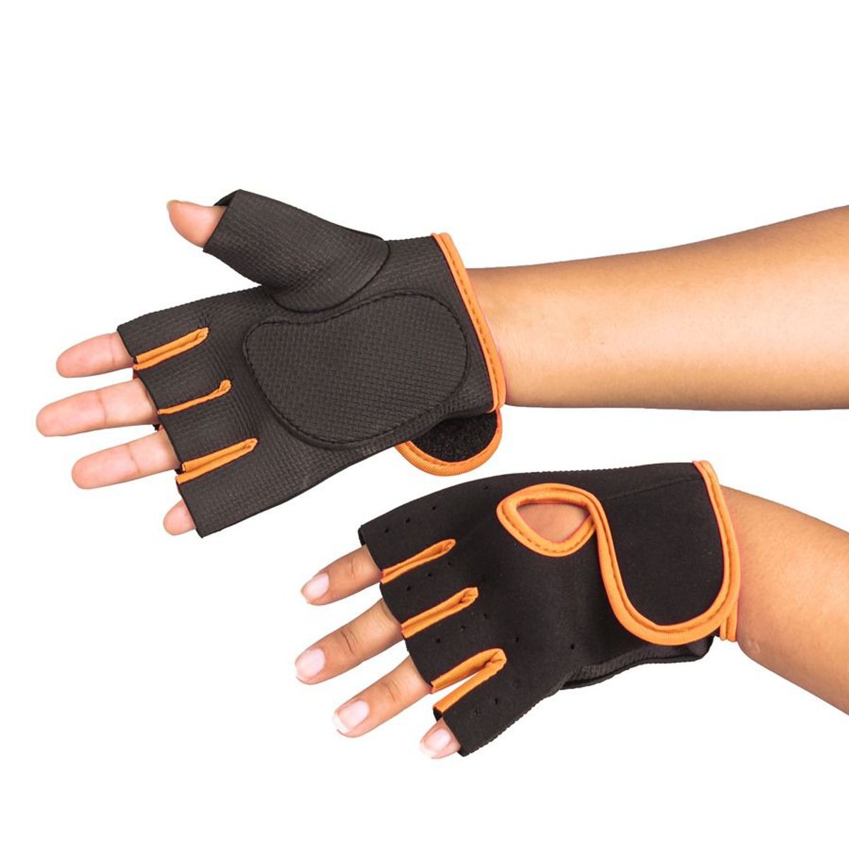 URBAN FIT - Guantes para levantar Peso - Entrenamiento  Naranja - M