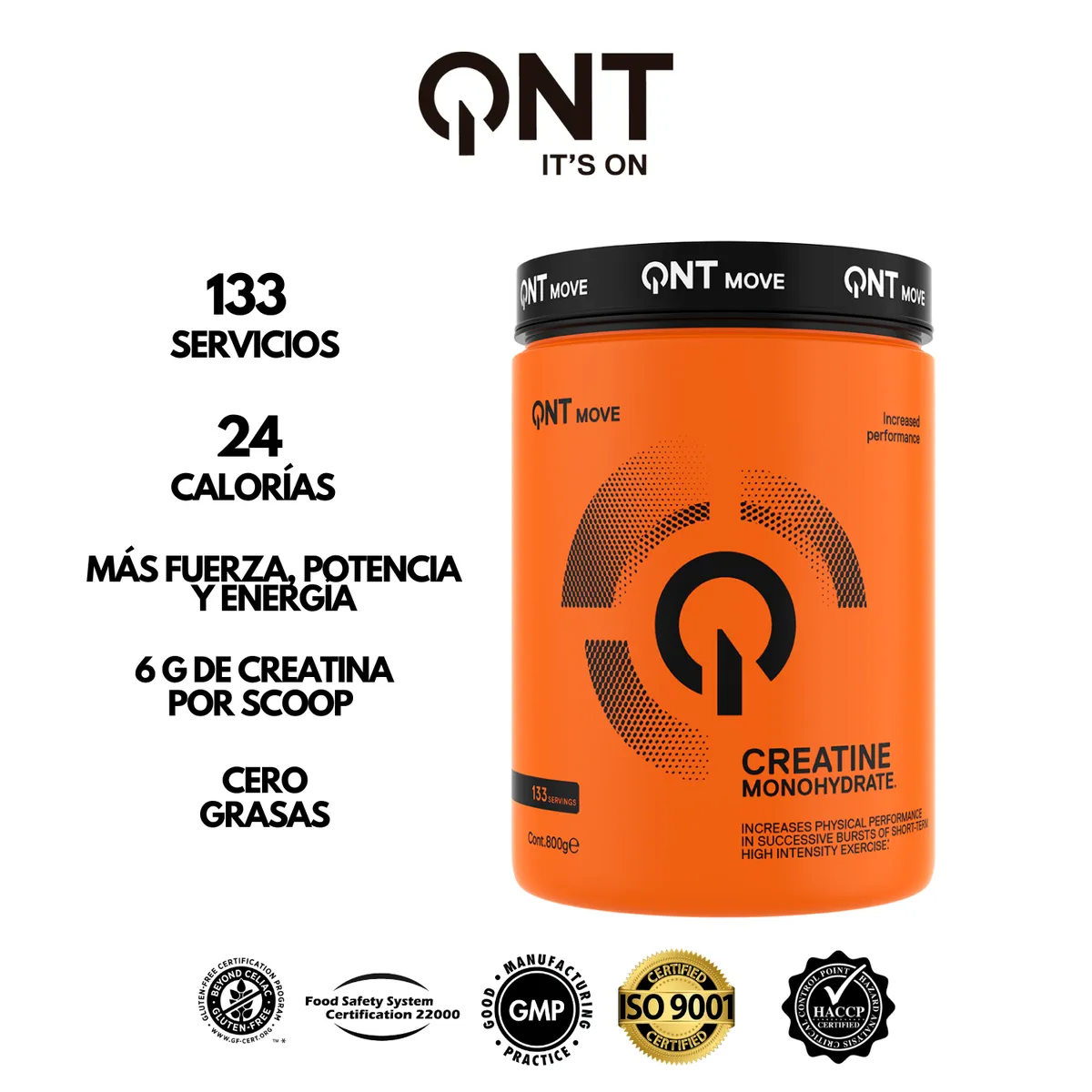 QNT - Creatina 100% Monohidratada 800gr QNT