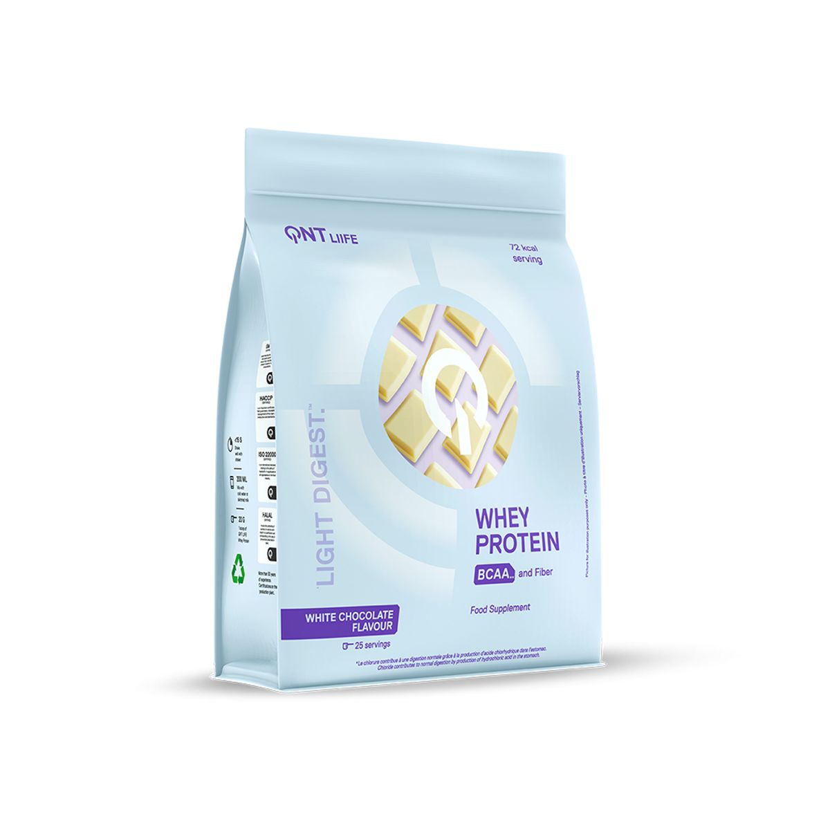 QNT - Proteina Whey Light Digest 500gr Chocolate Blanco QNT