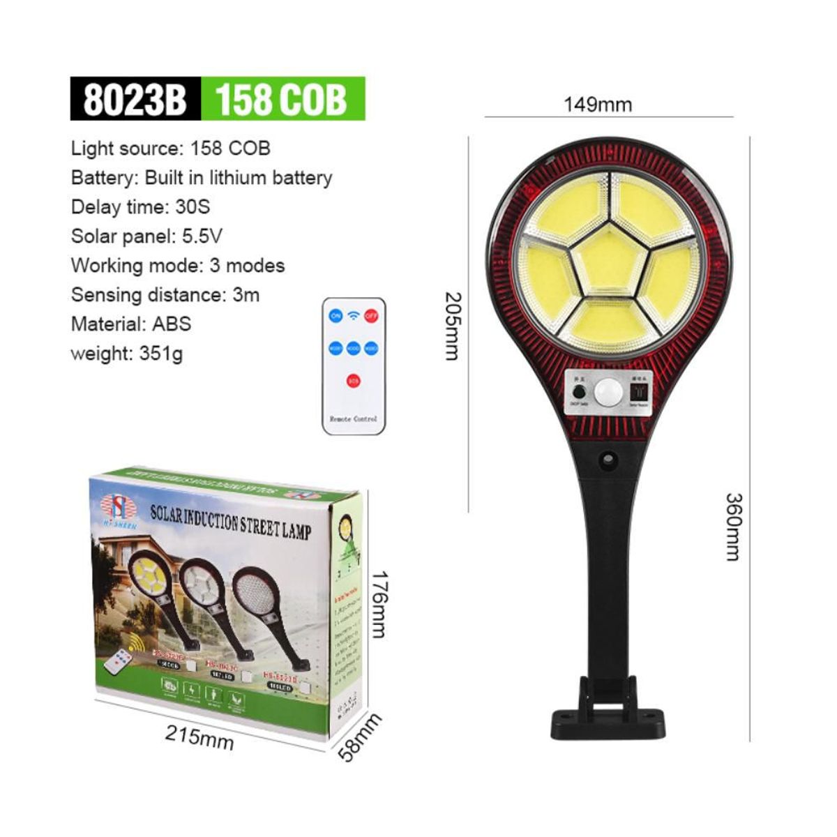 ITELSISTEM - Lampara Solar Exterior Induction  Led Impermeable Itelsistem