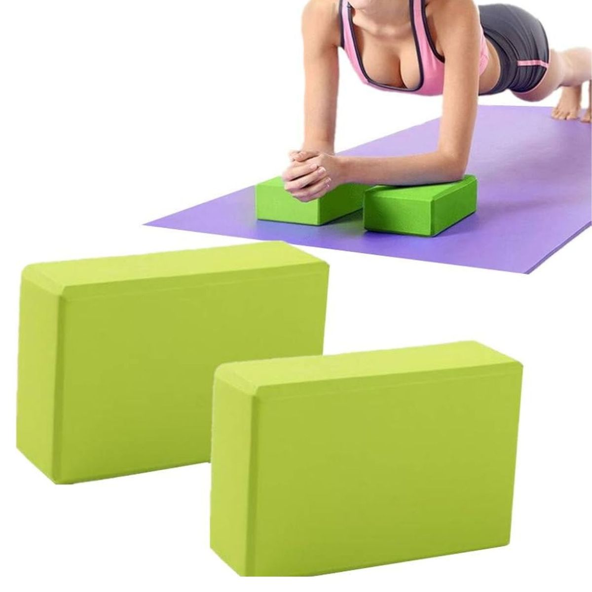 URBAN FIT - 2 Ladrillo De Espuma Para Yoga - Verde