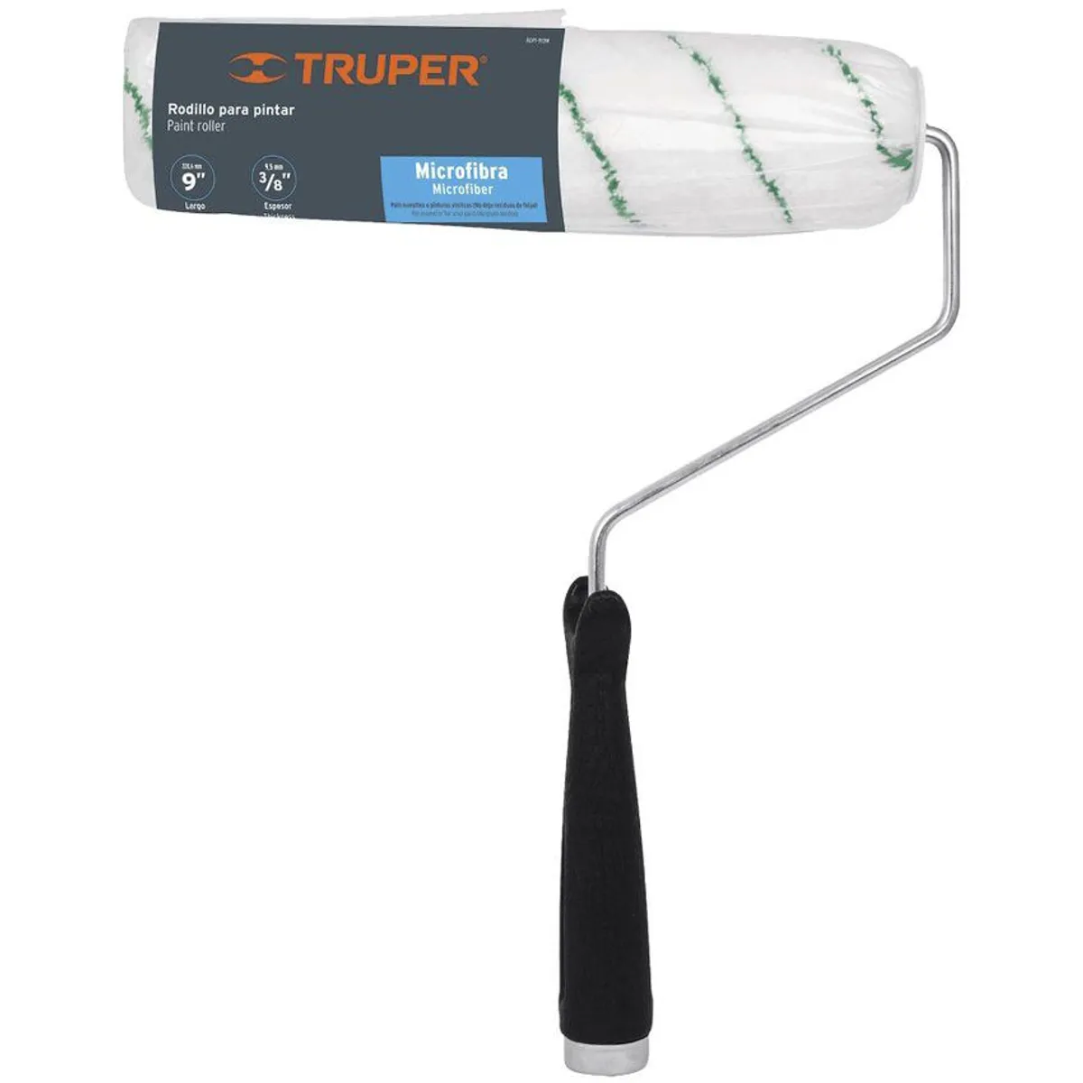 TRUPER - kit Rodillo para pintar, fino acabado, antigotas 9" 3/8" + 2 repuestos