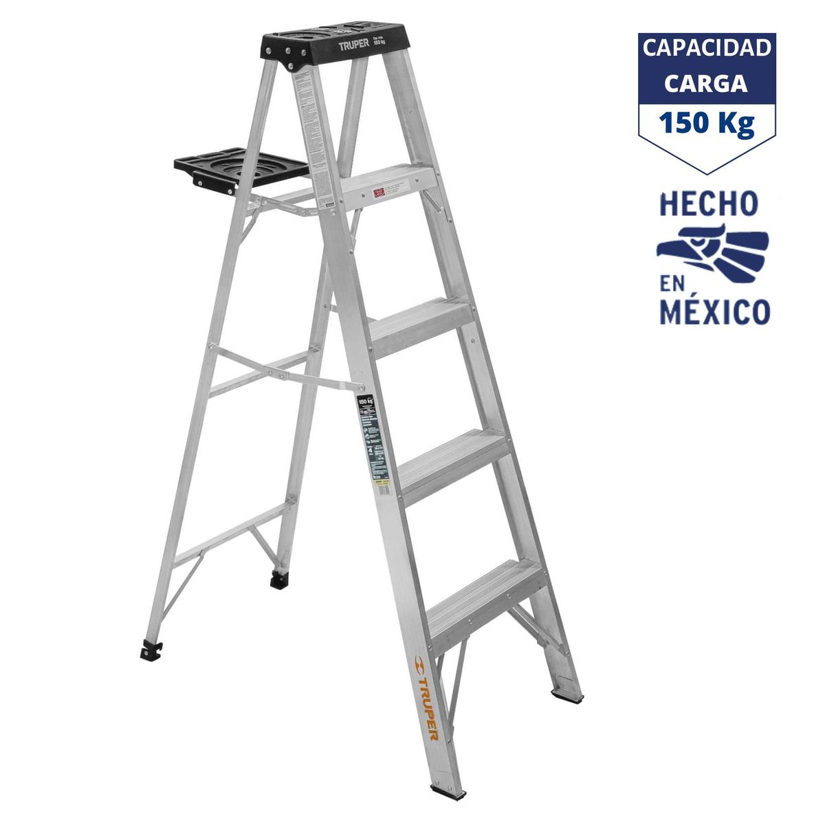 TRUPER - Escalera tijera 4 peldaños capacidad de carga 150 kg - truper