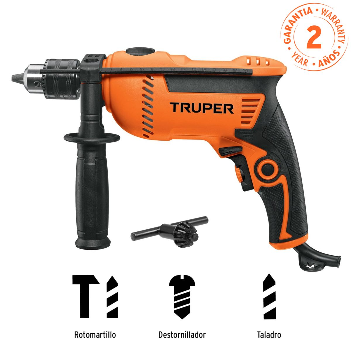 TRUPER - Taladro percutor profesional  600w  1/2- truper