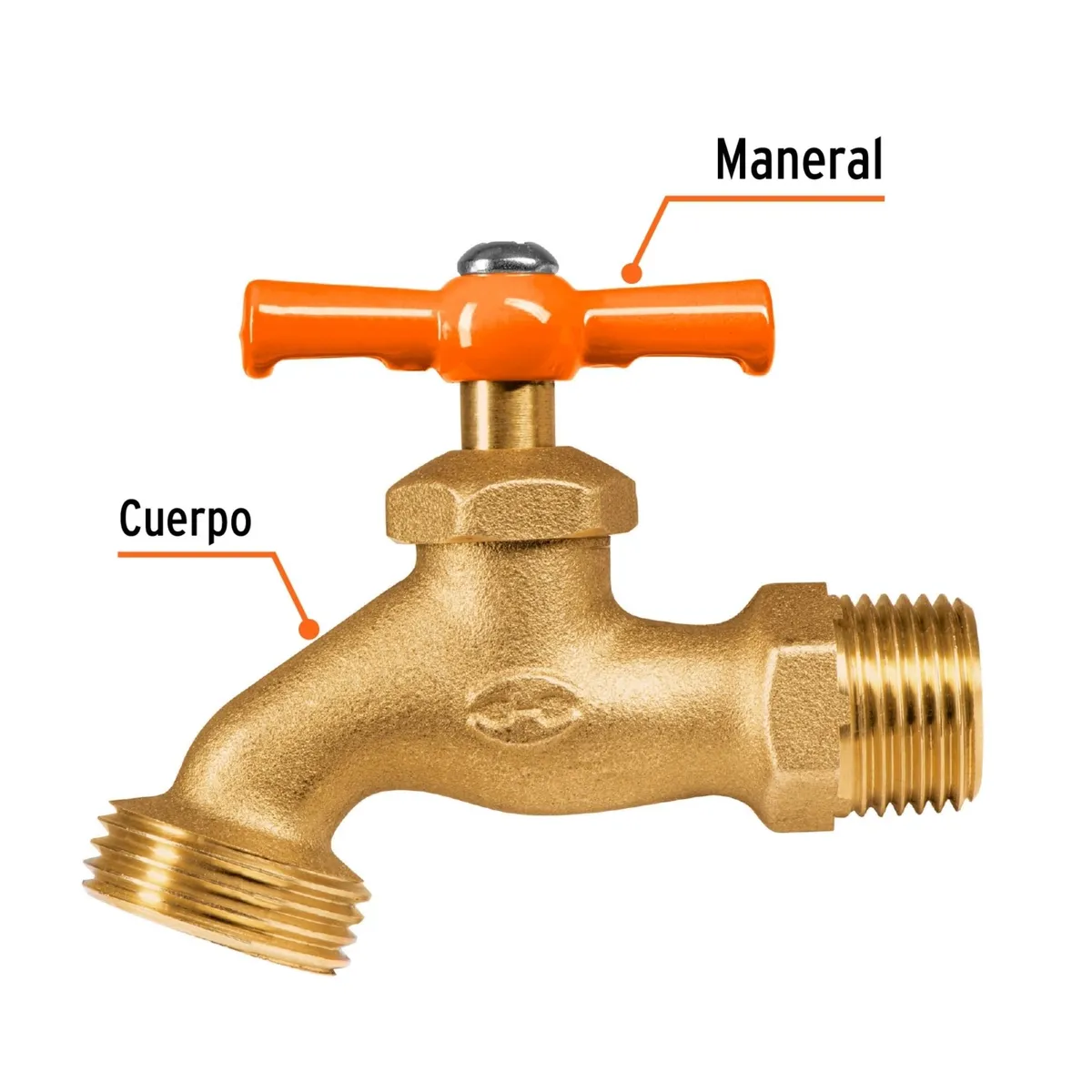 TRUPER - caño de jardín robusto 12 bronce truper