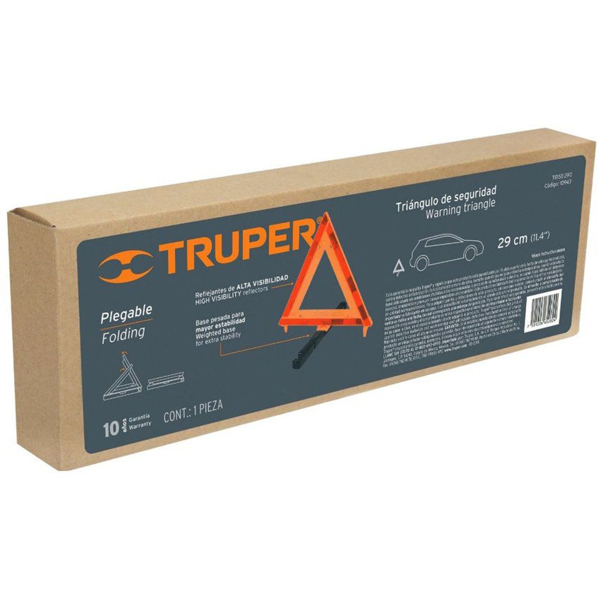 TRUPER - Triangulo de seguridad reflejante Truper plegable