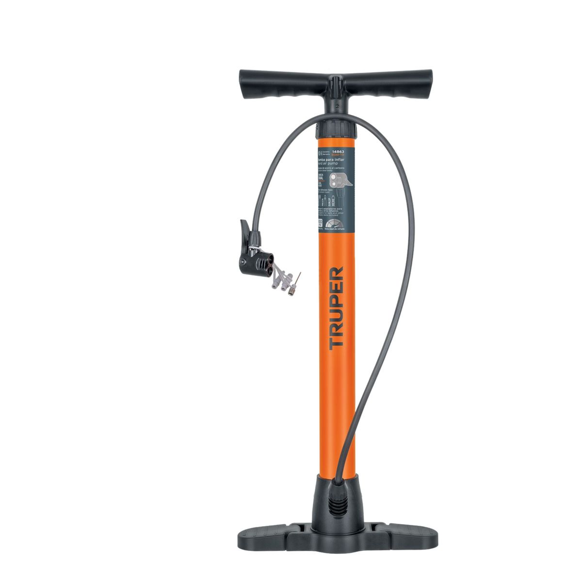 TRUPER - Inflador para bicicleta bomba de aire Truper 100PSI balones