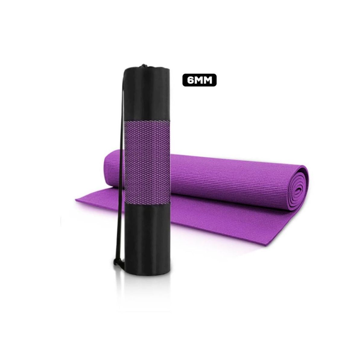 URBAN FIT - Mat Yoga Pilates FitnessFunda Transportadora 6mm - morado