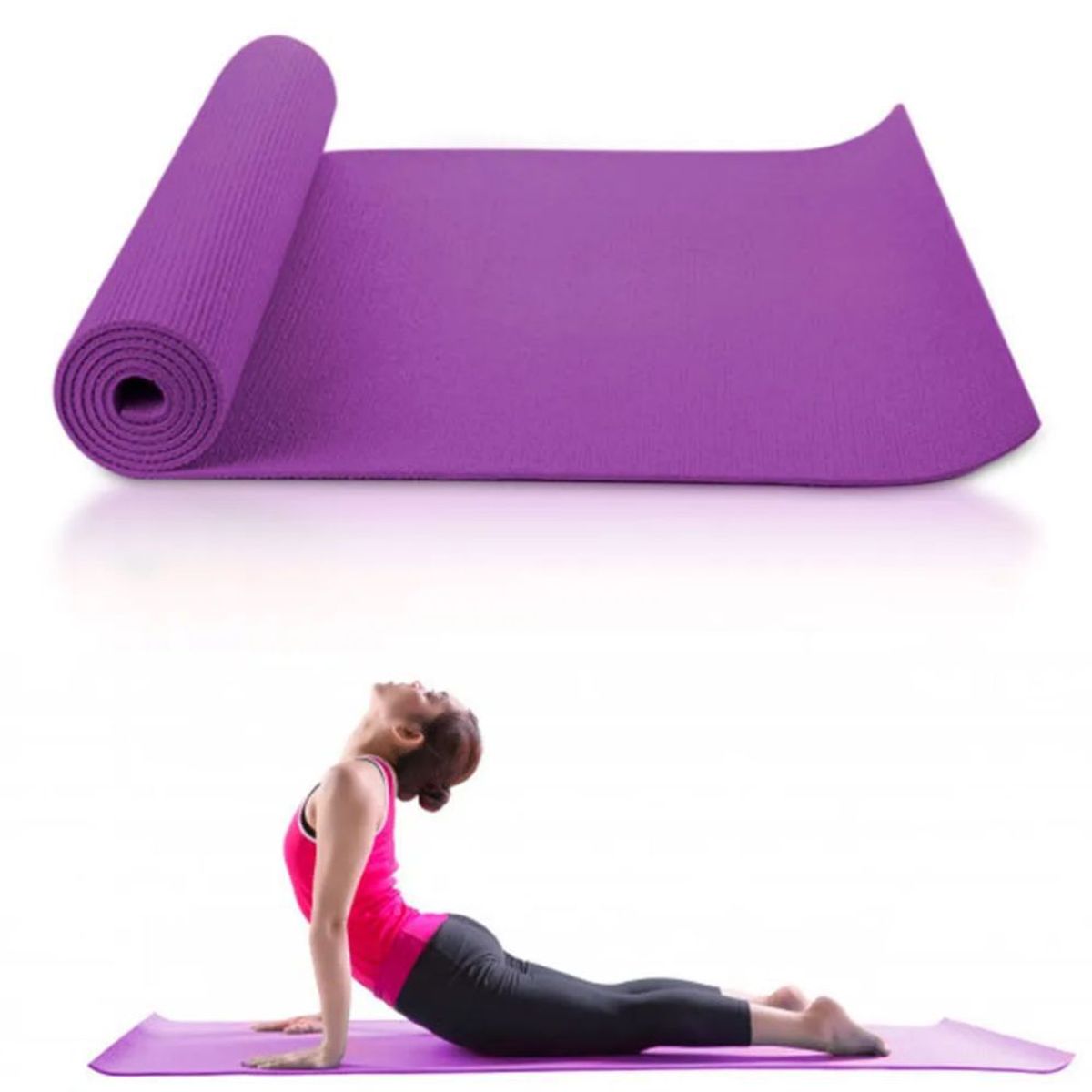 URBAN FIT - Mat Yoga Pilates FitnessFunda Transportadora 6mm - morado