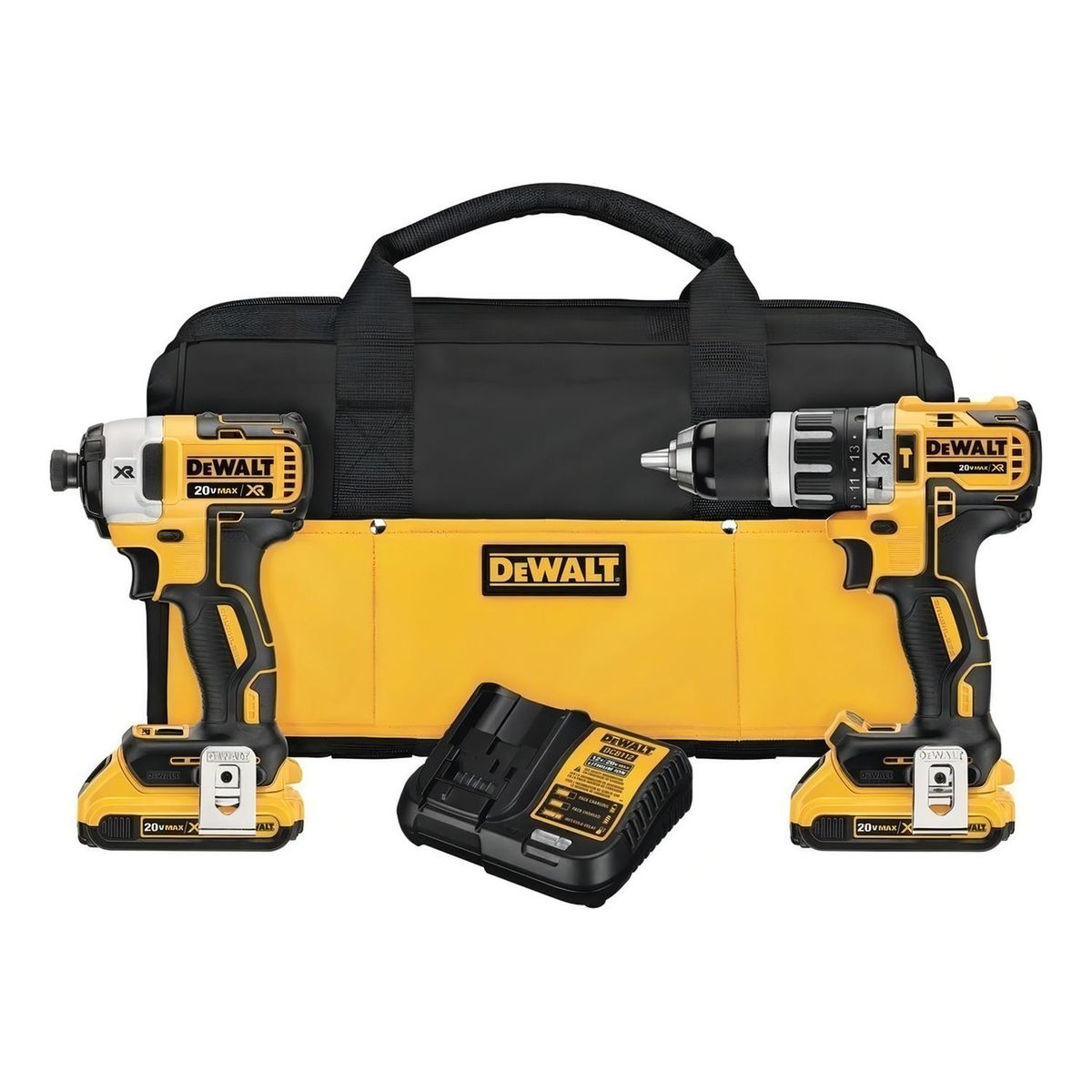 DEWALT - Taladro Percutor + Impacto 20v Brushless DCK287D2 2 x 2.0 Ah