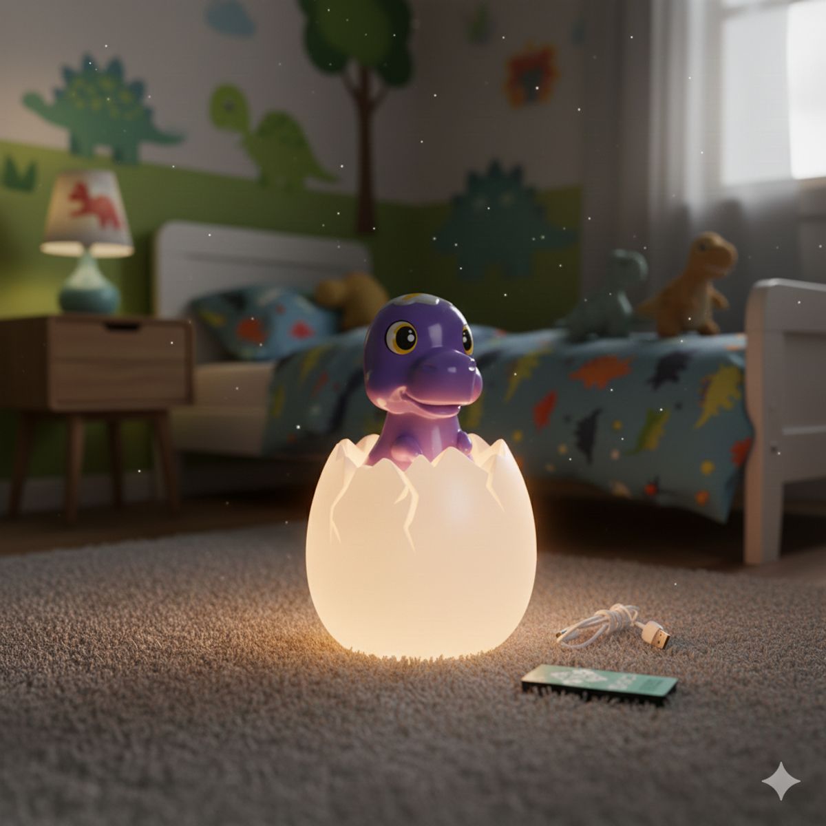 GENERICO - Lámpara de dinosaurios Led Recargable 130 canciones TYRANNOS