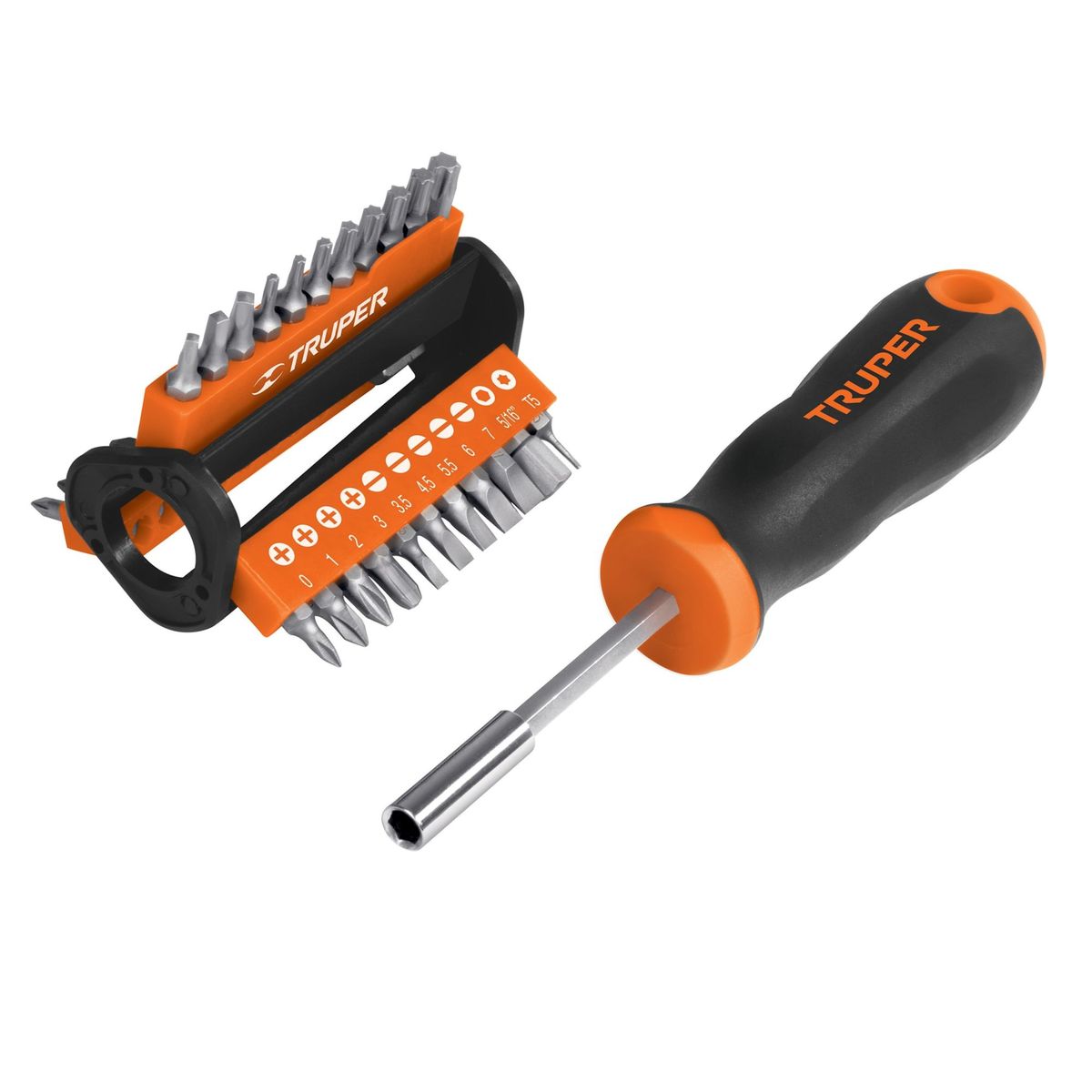 TRUPER - Desarmador con 33 puntas  intercambiables truper