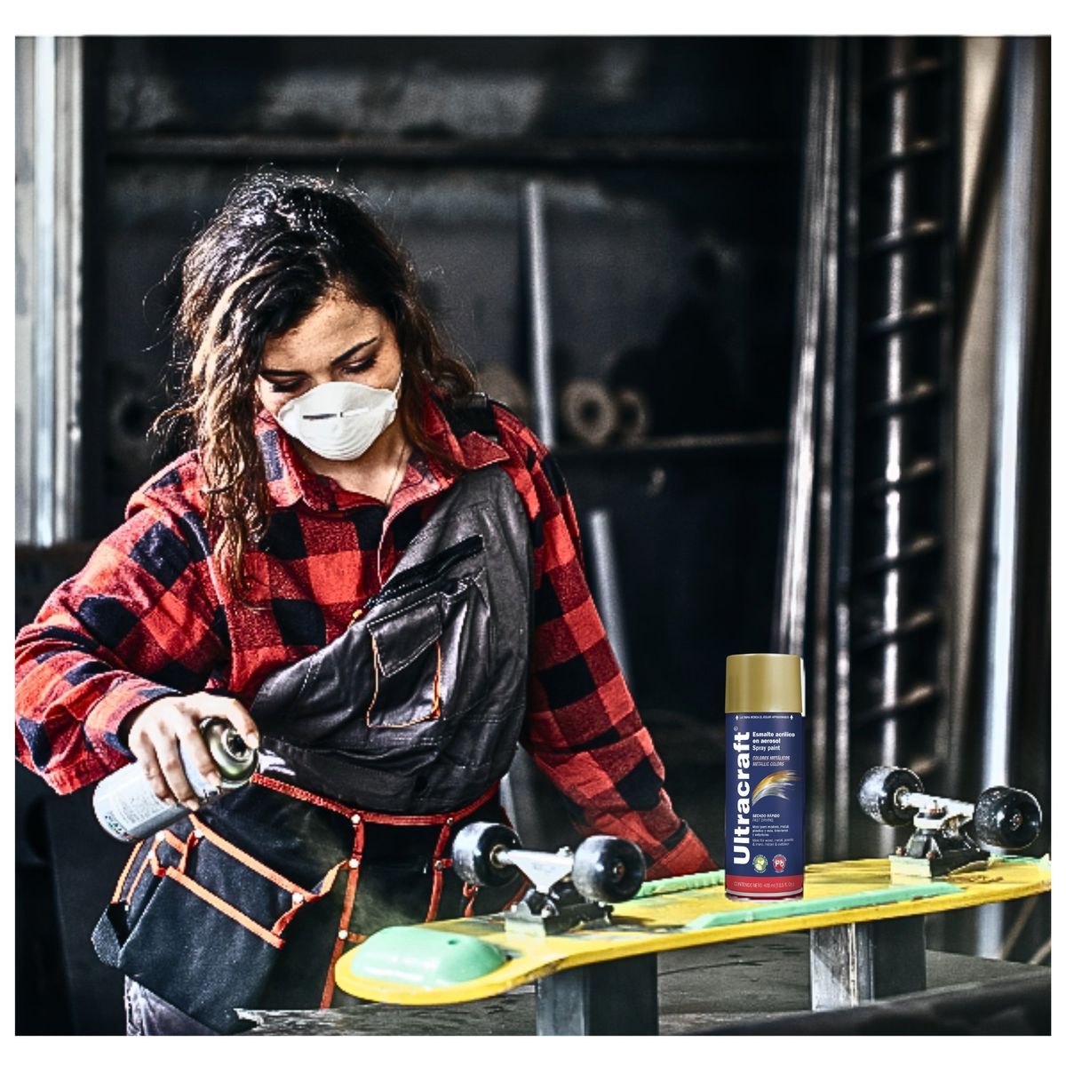 TRUPER - Pintura spray color ORO metálico ultracaft TRUPER