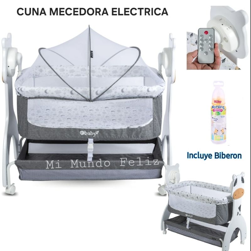 EBABY - CUNA DE BEBE ELECTRICA MECEDORA COLECHO