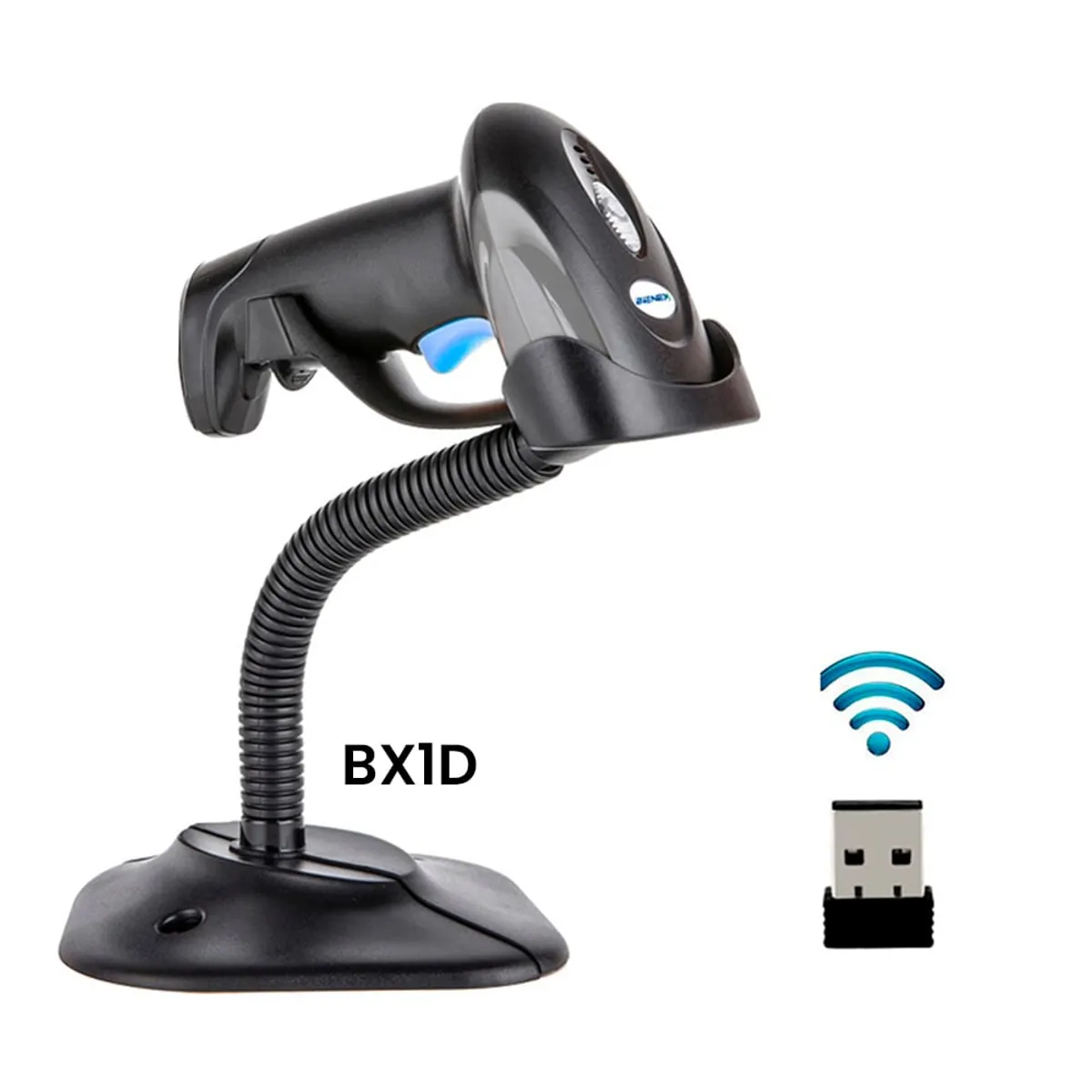 BIENEX - Lector de codigo de barras 1D Inalambrico BIENEX con parante