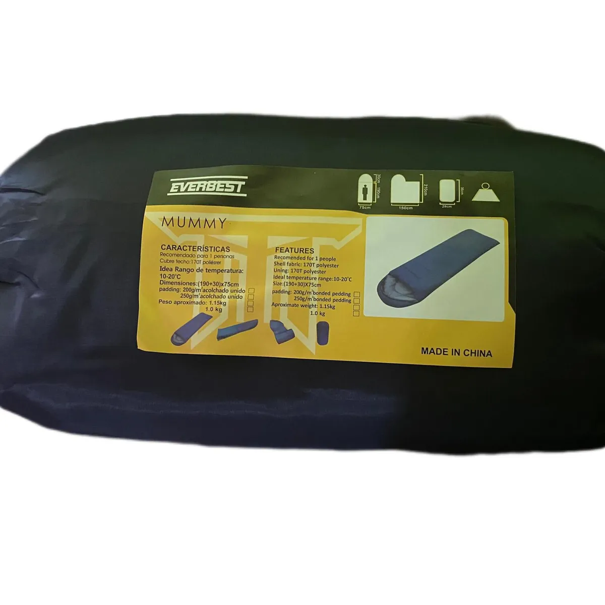 EVERBEST - Sleeping Saco de dormir para acampar Everbest