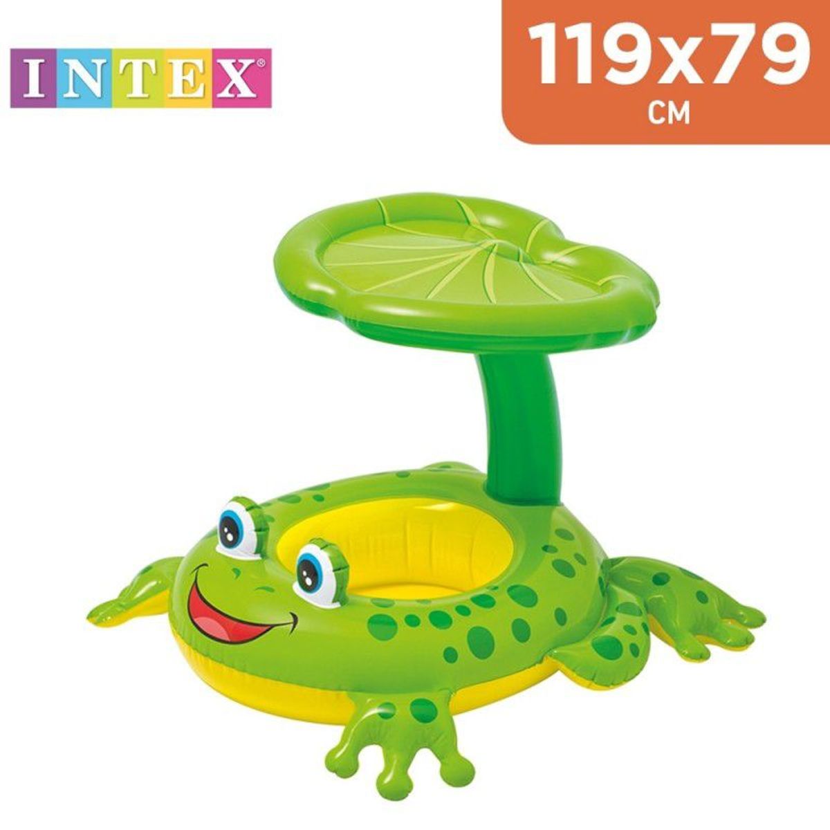 INTEX - Flotador Para Bebe Con Techo - Rana -Intex