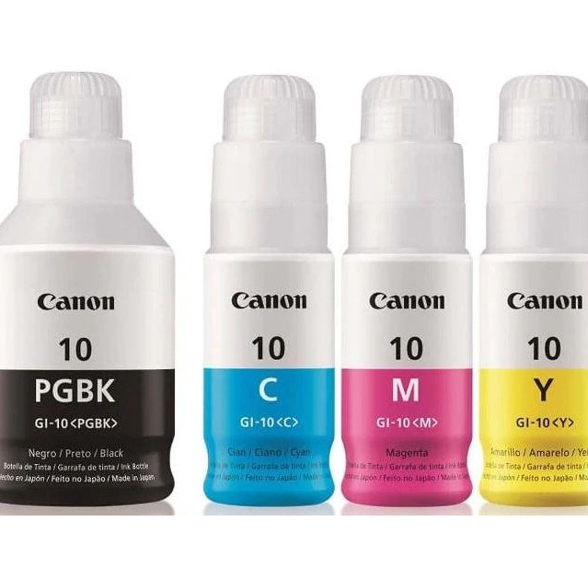 CANON - COMBO PACK x 4 TINTAS GI-10 CANON (BK, CYAN, MAGENTA, YELLOW)