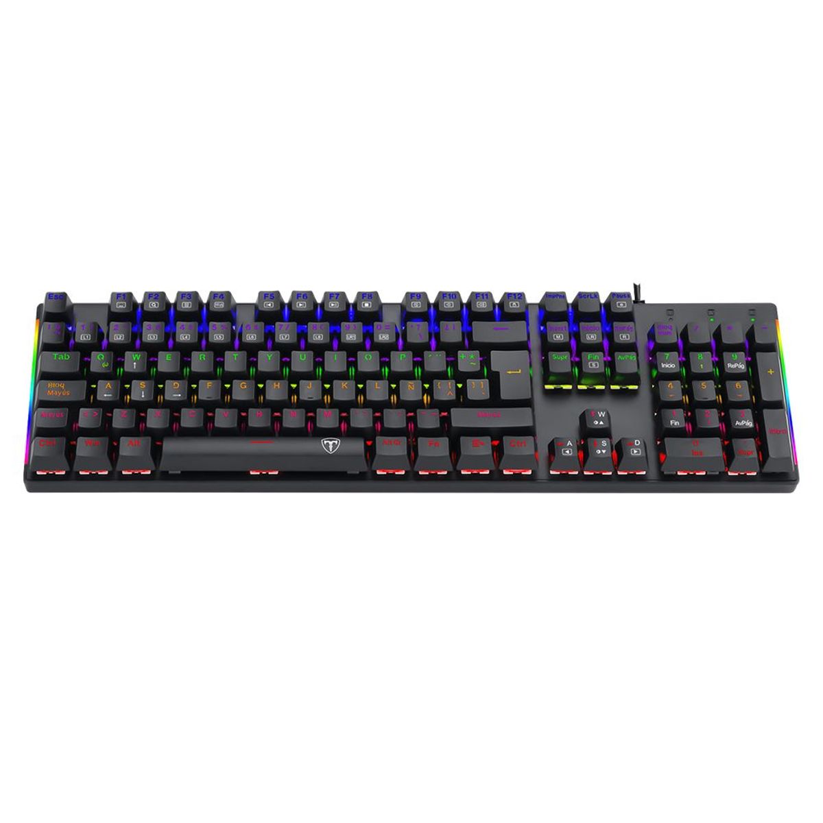 T-DAGGER - Teclado MecanicoT-Dagger  T-TGK310-BL-SP Naxos Rainbow Blue switch