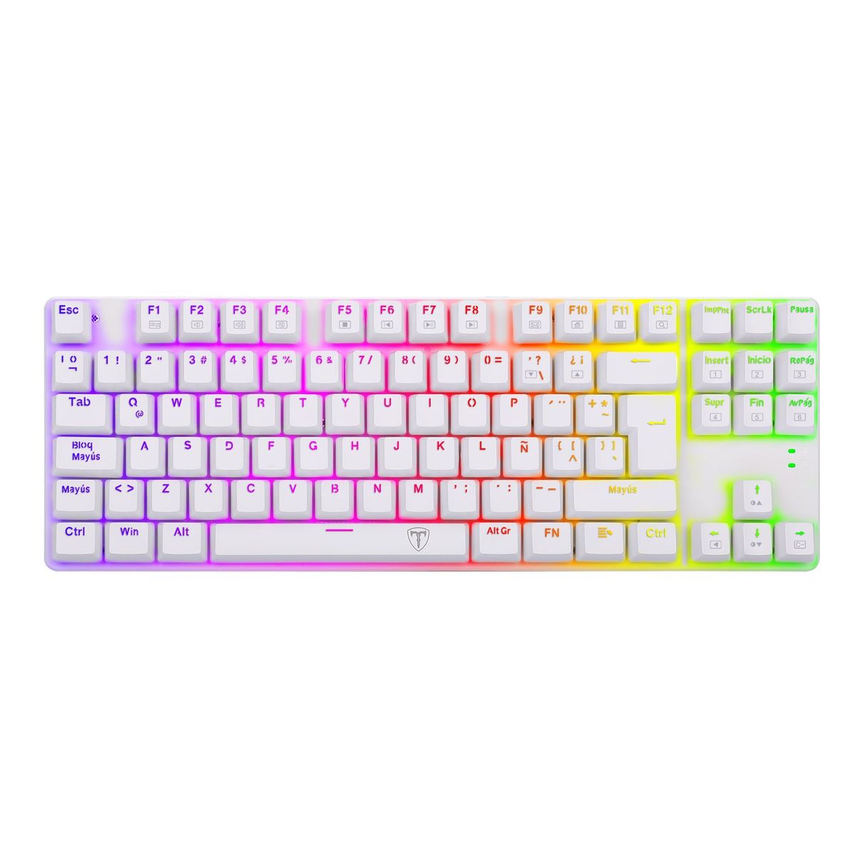 T-DAGGER - Teclado Mecanico T-Dagger T-TGK315W-BL Bora RGB Blanco Blue switch
