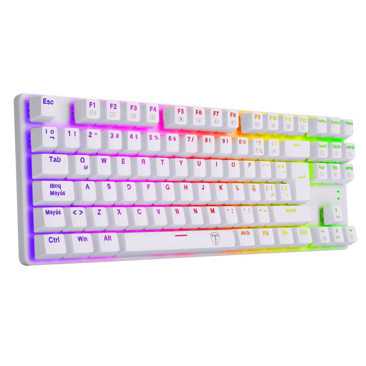 T-DAGGER - Teclado Mecanico T-Dagger T-TGK315W-BL Bora RGB Blanco Blue switch