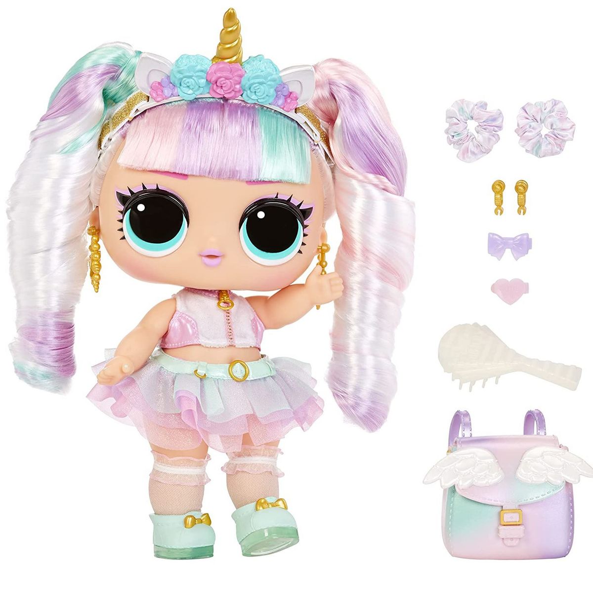 LOL - Muñeca LOL Surprise  Big Baby Unicorn Hair Hair Hair­