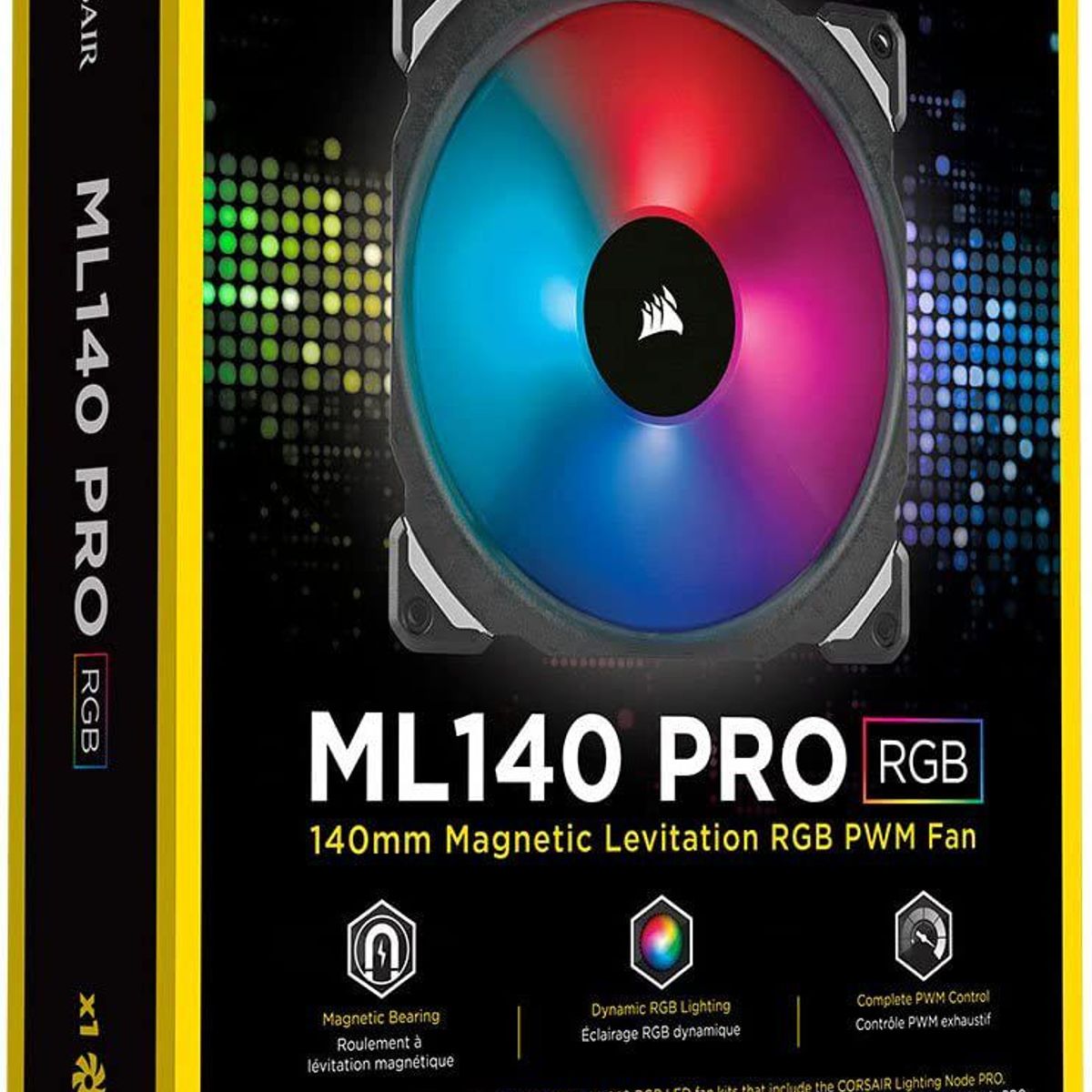 CORSAIR - Ventilador FAN CORSAIR ML140 RGB PRO Single Negro